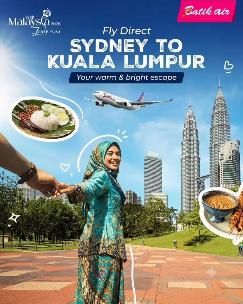 Jet off with 15-30% Sydney - Kuala Lumpur flights